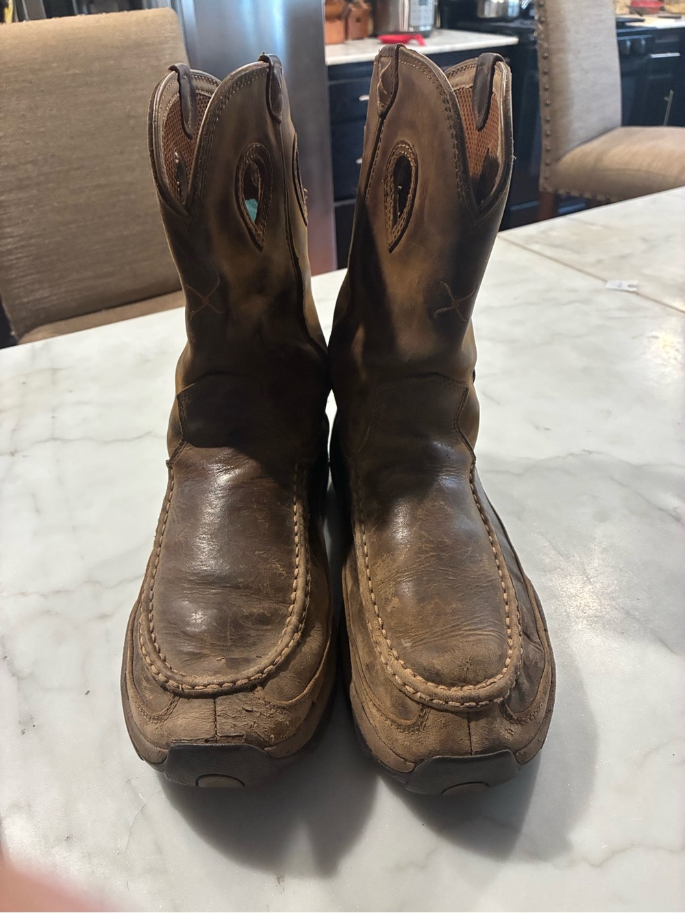 Twisted X Outdoor Boots Mens Hiker 11" Sz 11 M Distressed Saddle MHKB002